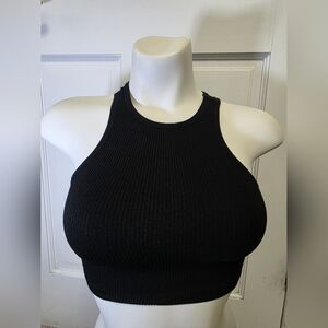 Urban Outfitters Out From Under Ribbed Crop Top- Size Sm Black